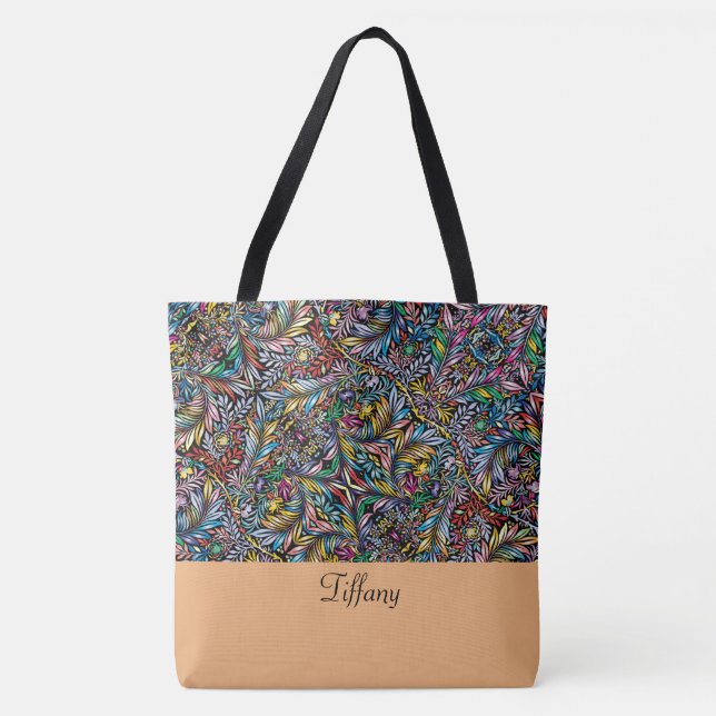 Tote Bag Botânica Vibrante (Frente)