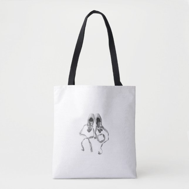 Tote Bag: Calçados Ponteiro no Plano de Fundo Bran (Frente)