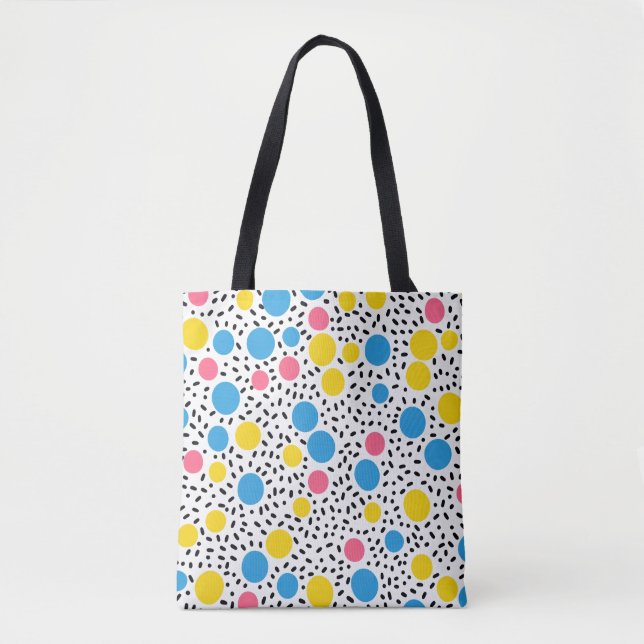 Tote Bag Colorida Pontilhada - Na moda e Exclusivo (Frente)