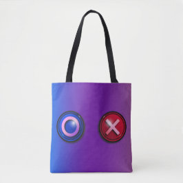Tote Bag com Botões de Votação de Jogo