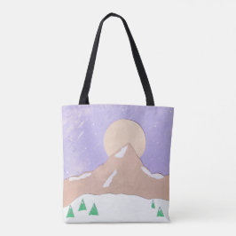 Tote Bag com cena de montanha