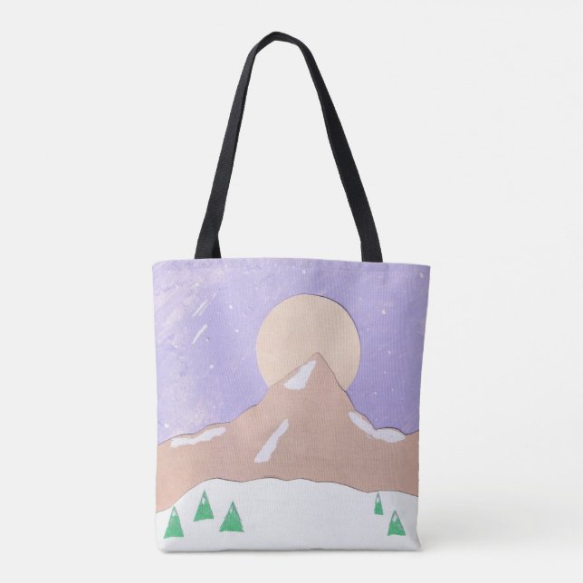 Tote Bag com cena de montanha (Verso)