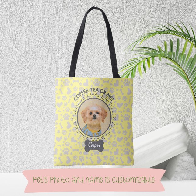 Tote Bag com Retrato e Nome de Pet Personalizado (Criador carregado)