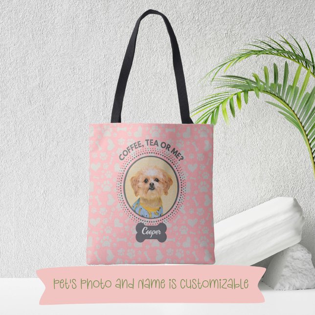 Tote Bag com Retrato e Nome de Pet Personalizado (Criador carregado)