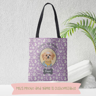 Tote Bag com Retrato e Nome de Pet Personalizado