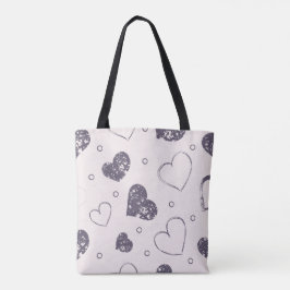 Tote Bag de Corações Roxos