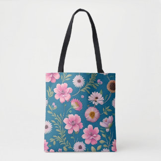 Tote Bag de Padrão Floral