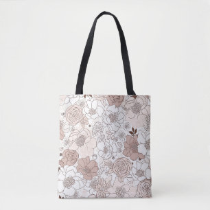 Tote Bag de Padrão Floral