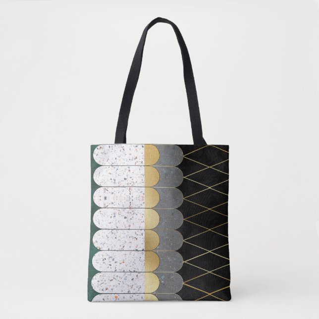 Tote Bag de Padrão Geométrico Moderno (Frente)
