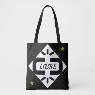 TOTE BAG Desenho “LIVRE” preto e branco estrel