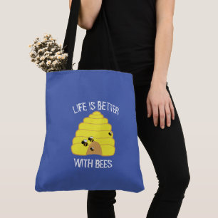 Tote Bag do Detentor de Abelhas A Vida É Melhor