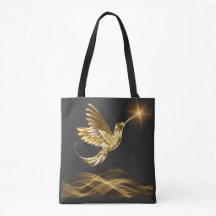 Tote Bag Dourado Hummingbird