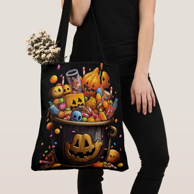 Tote Bag Enchanted Halloween Candies (Close Up)