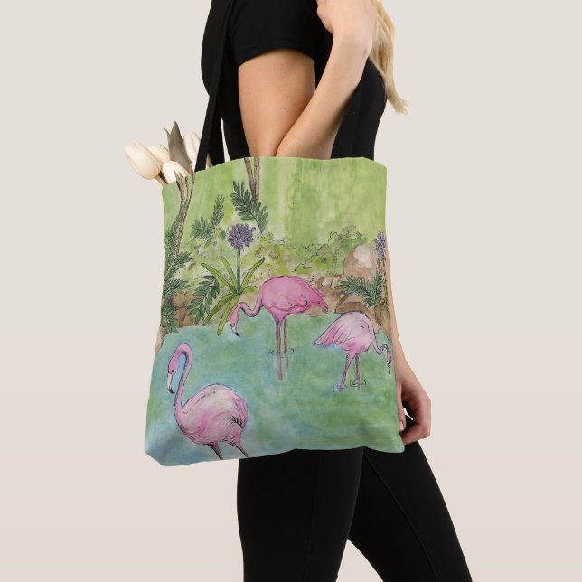 Tote Bag Flamingos (Close Up)