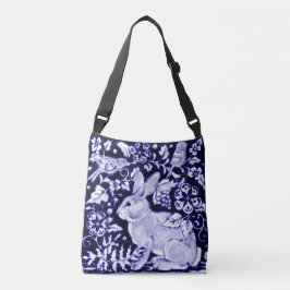 Tote Bag Floral Designer de Pássaros do Coelho Azu