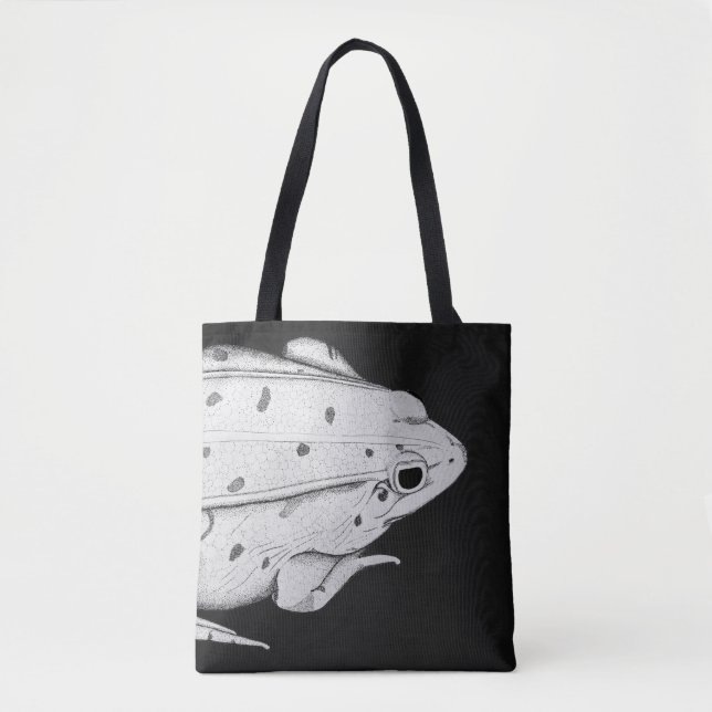 Tote bag Frog Art, realistic illustration (Frente)