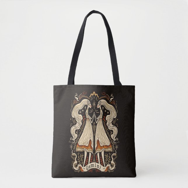 Tote Bag Gemini Celestial Arte Zodiac (Frente)