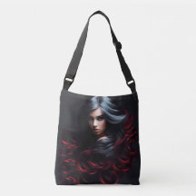 Tote Bag girl black hair