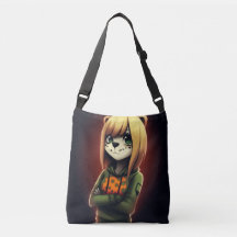 Tote Bag Girl Green Sweater
