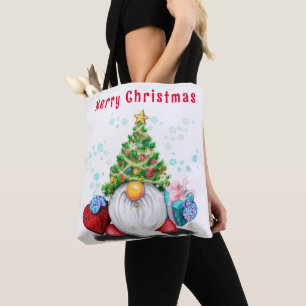 Tote Bag Gnomo Natal com Presente