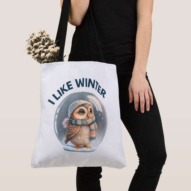 Tote Bag  I like winter (Close Up)
