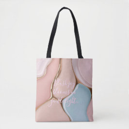 Tote bag in stylish abstract graphic