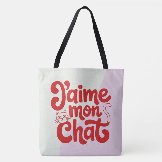 Tote Bag J’aime mon chat (Frente)