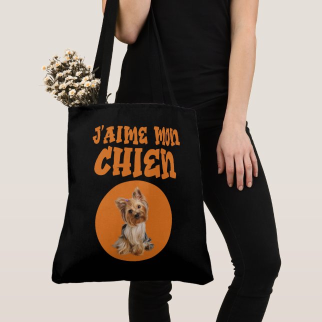 Tote Bag J'aime mon chien (Close Up)