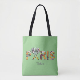 Tote Bag J'aime Paris avec un décor urbain