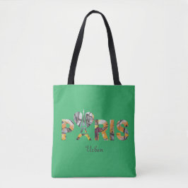 Tote Bag J'aime Paris avec un décor urbain