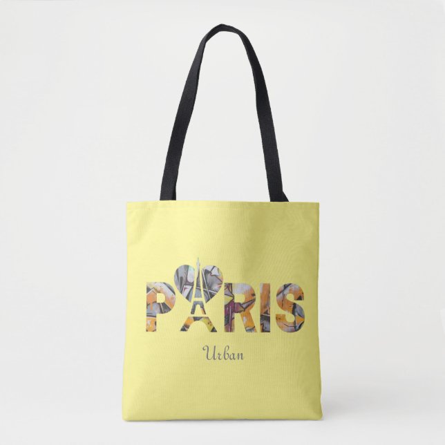 Tote Bag J'aime Paris avec un décor urbain  (Frente)