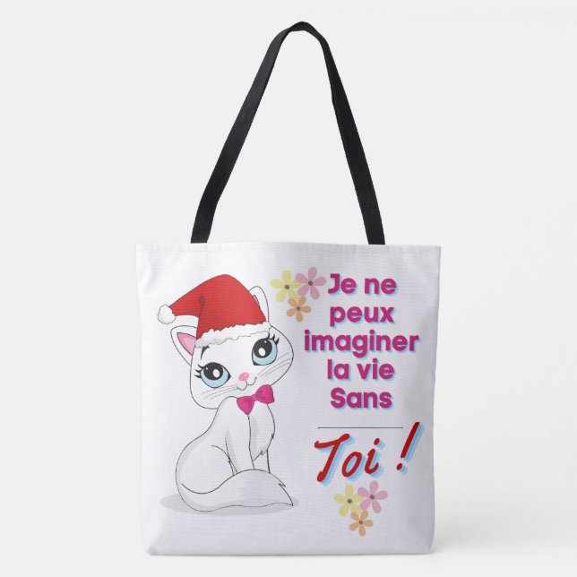 Tote Bag Je ne peut imaginer la vie sans toi (Frente)