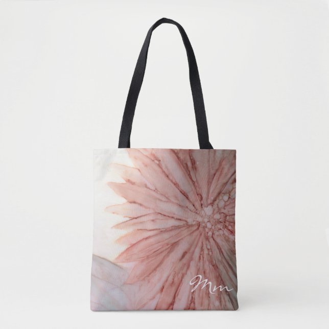 Tote Bag, Média "Flor Pinkish" (Frente)