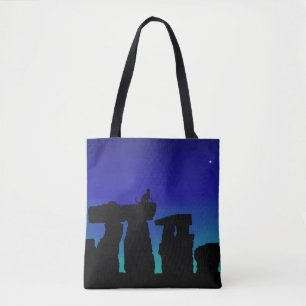 Tote Bag Night Sky Henge com Gatinho