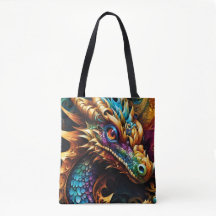 Tote bag original Dragon dans le style steampunk