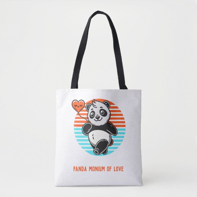 Tote Bag "Panda-monium of Love" (Frente)
