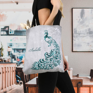 Tote Bag Personalizada de Peacock Teal