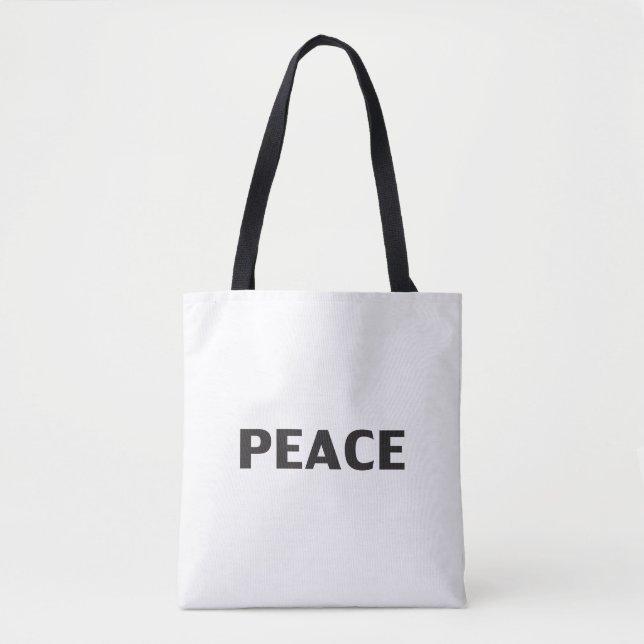 Tote Bag preto "Paz" (Frente)