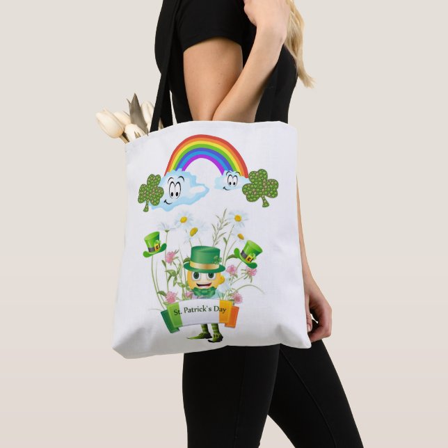 Tote Bag Saint Patrick's Day Rainbow (Close Up)