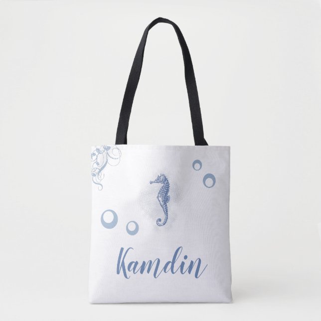 Tote Bag Seacavalo Oceano de Praia Personalizado (Frente)