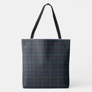 Tote Bag Tartan All-Over-Impressão, Grande