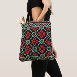 Tote Bag (Tote Bag) do padrão popular ucraniano