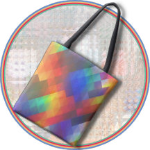 TOTE BAG - Um saco de muitas cores do arco-íris