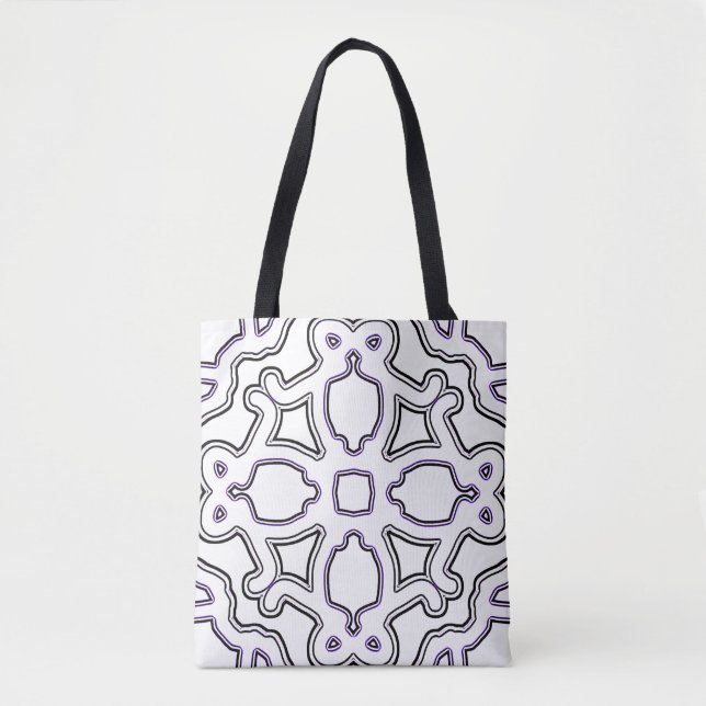Tote Bag, um vibrante design de cor branca elegant (Frente)