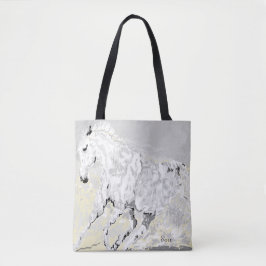 Tote Bag / White Stallion in Motion