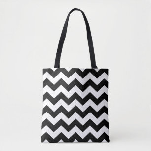 Tote Bag - Zigzag preto e branco