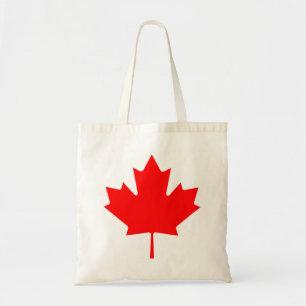 Tote Bandeira canadense do bolsa vermelho das canvas da