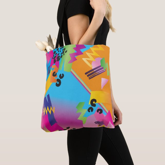 Tote Bandeja de compras de Bolsa colorida retrógrada (Close Up)