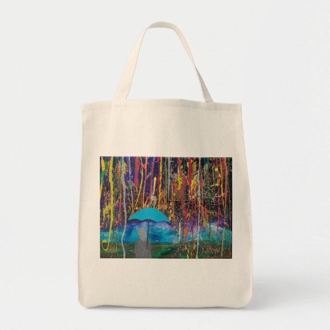 Tote Bandeja de compras de Bolsa com Impressão de arte  (Frente)
