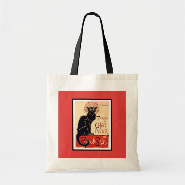 Tote Bate-papo do gato do bolsa do orçamento Noir (Frente)